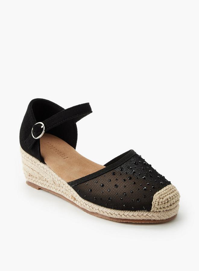 Peppermint Girls Wedge Heel Espadrille Sandals - Image 2