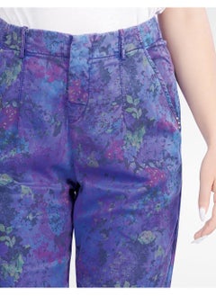 Web Denim Web Denim Flower Printed High Waist Fashionable Jogger Pants Stretchable Comfort Fit Casual 100% Tencel Pant with Pockets For Women’s  - Image 4
