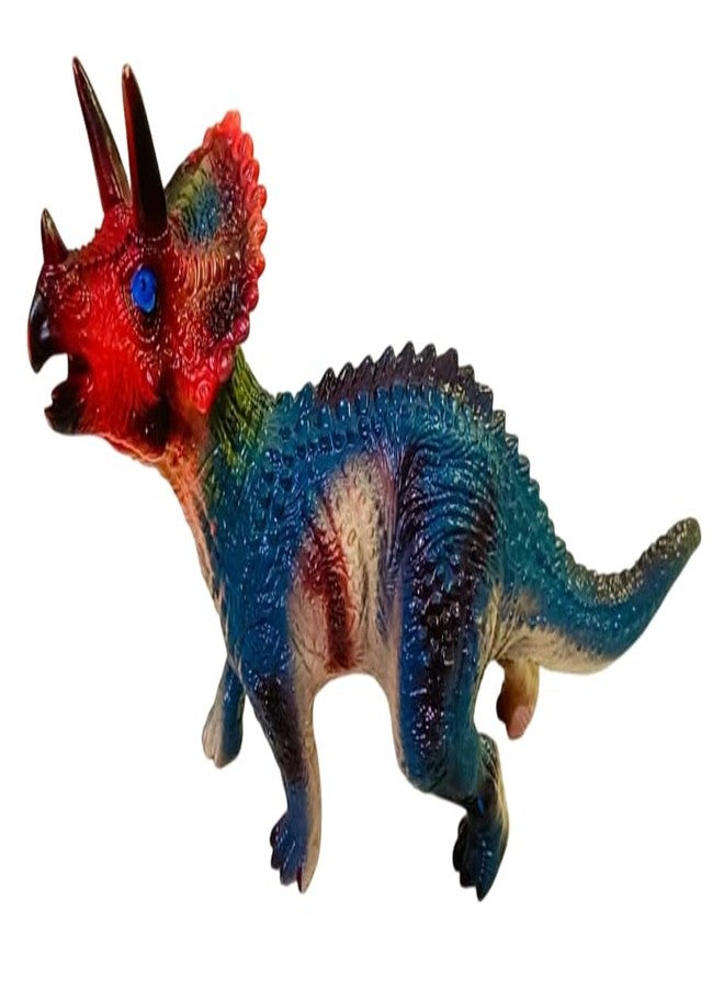 DTR Creation Triceratops 30cm Dinosaur Action Figure Toy with Sound for Kids, Soft Rubber Dinosaur Toy, Collection Birthday GiftsToys, Statue Toys(30 CM) - Image 1