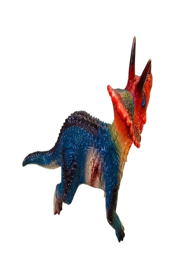 DTR Creation Triceratops 30cm Dinosaur Action Figure Toy with Sound for Kids, Soft Rubber Dinosaur Toy, Collection Birthday GiftsToys, Statue Toys(30 CM) - Image 5