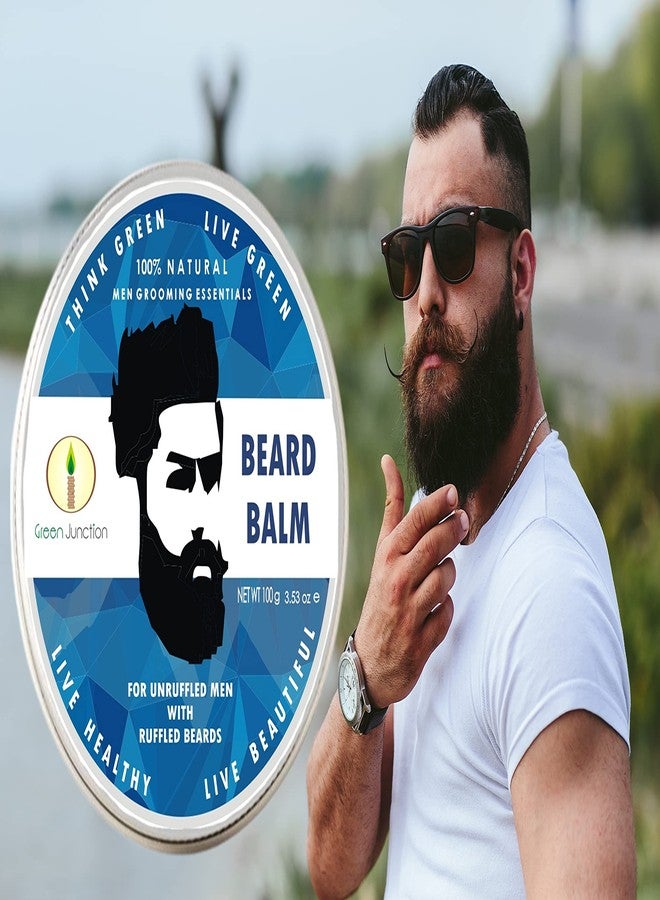 Green Junction All Natural Beard Balm for Men For Unruffled Men With Ruffled Beards (100 g) - Image 3
