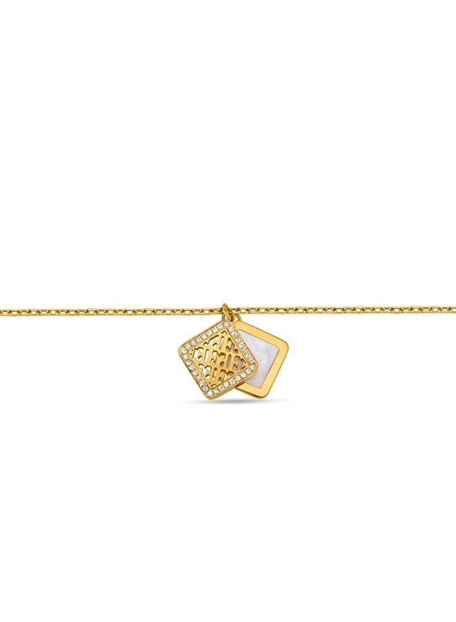 إسكادا Linda Gold Plated 316L Stainless Steel Bracelet for Women, 170mm