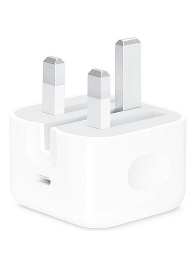 25W Adapter With Usb-C Cable White