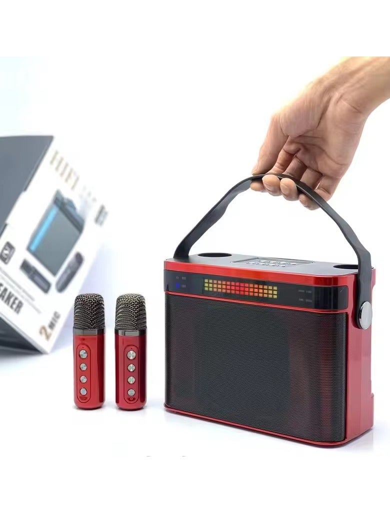 YS-207 Portable Bluetooth Speaker with 2 Microphones Wireless Yellow - Image 3