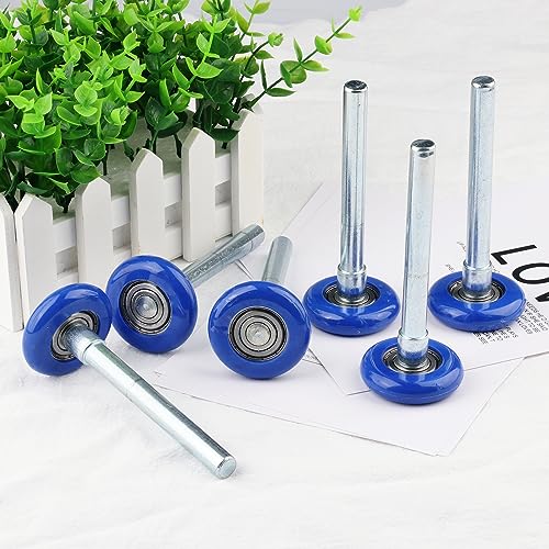 GENHAKON 12 Pack 1.8 Inch Nylon Sealed Garage Door Rollers, Quiet/Durable and High Load, High Performance Bearing, Blue, by GENHAKON. - Image 4