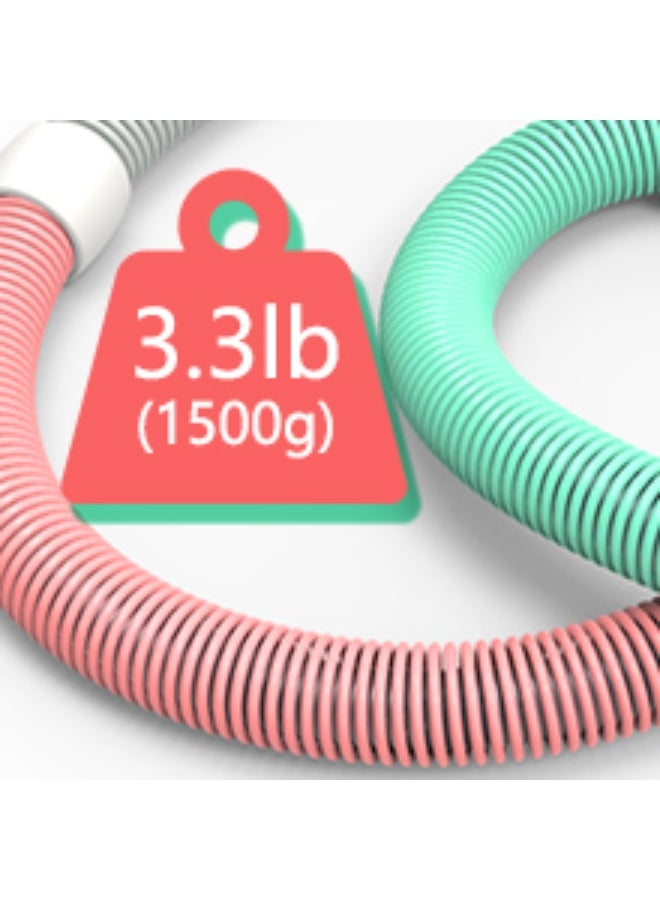 عام طوق هولا مرن موزون للبالغين - 3.3 رطل قابل للطي، تصميم صديق للخصر، معدات تمارين تخسيس محمولة للمنزل والسفر - Image 2