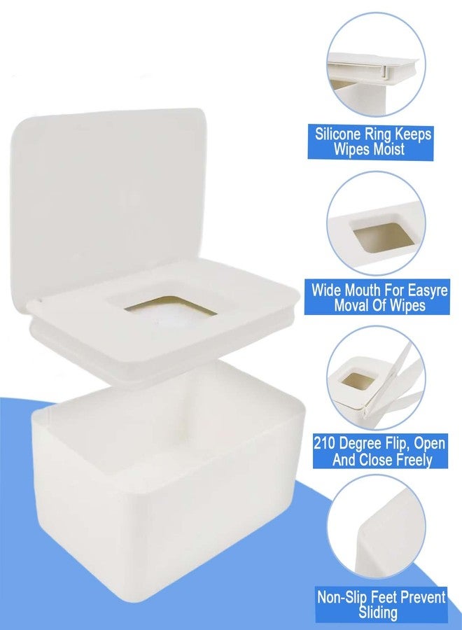 Abnaok Diaper Wipes Dispenser Baby Wipes Case，Abnaok Baby Wipe Holder Keeps Wipes Fresh，Non-Slip, Easy Open & Close Wipe Container - Image 5