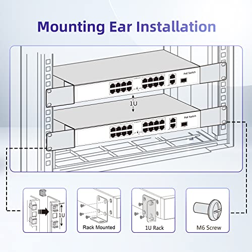 PhyinLan Rack Mount Kit 19" Large Switch Rack Ears Compatible for Cisco Small Business Series (18-50 Port Models) RM-300-19 - Image 4