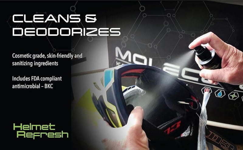 Molecule Helmet Refresh, Premium Helmet Care, Helmets, Visors, and Goggles, Cleans and Deodorizes, 4 Ounces - Image 3