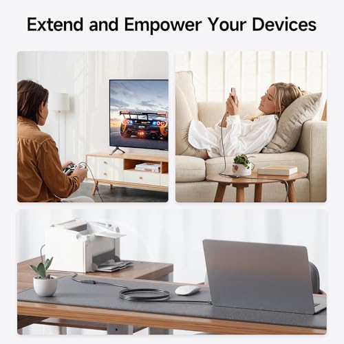 Cable Matters كابل ماذرز 5 جيجابت في الثانية كابل تمديد USB طويل - 10 أقدام، كابل تمديد USB 3.0، ذكر إلى أنثى موسع USB 3.0، متوافق مع كاميرا الويب، سماعة الواقع الافتراضي، الطابعة، القرص الصلب، أسود - Image 5