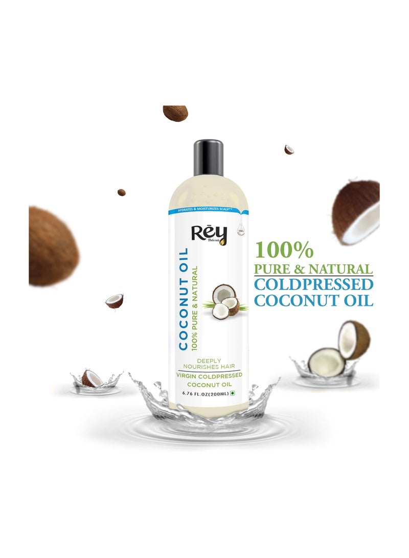 Rey Naturals Extra Virgin Cold Pressed Coconut Oil 200ml - Image 4