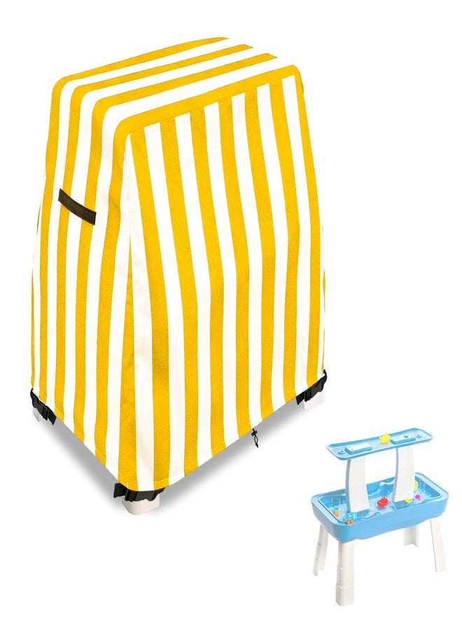 Dipurman Kids Water Table Cover,Outdoor Heavy Duty 600D Waterproof Anti-UV Toddler Water Play Tables Cover,Compatible with GoSports Water Table,Designed with Buckles and Drawstring to Fix,yellow - Image 1