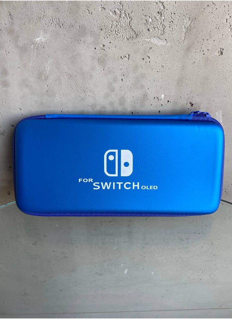 Generic - Bag Compatible with Nintendo Switch OLED Portable Switch Travel Carry Case Fit for Joy-Con and Adapter, Hard Shell Protective Switch Pouch Case with 5 slots luxuary,Game Accessory (Blue) - Image 1