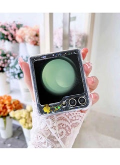 Excefore Compatible with Samsung Galaxy Z Flip 5 5G Case, Daisy Flower Clear with Design, ransparent Dried Real Pressed Flower Aesthetic Case, Cute Case for Galaxy Z Flip 5 Soft Silicone  - Image 5