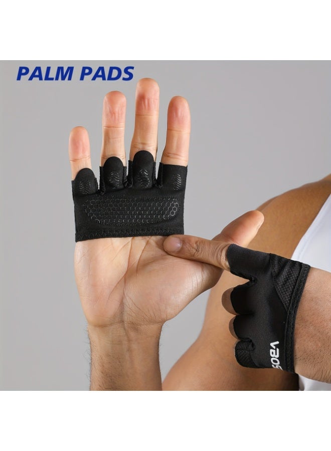 VBOSI Lightweight Unisex Four-Finger Workout Gloves M Size Grip for Fitness Weightlifting Training Gym Use - Image 2