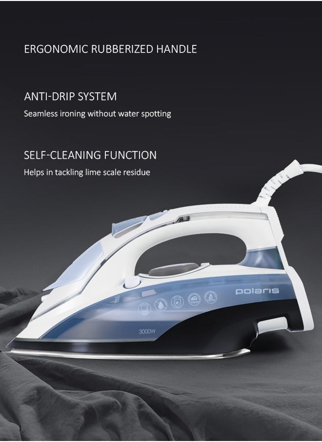 Steam Iron 3050W, Durable anodized outsole PRO 7 ANODIZED, Auto Shutoff, 50g/min Steam Output, 260g/min Steam Boost, 2 Years Warranty - pzsku/Z2EA6832C6336608BC505Z/45/_/1729518014/1ee5d813-e320-408c-9b18-ba257f3836b0