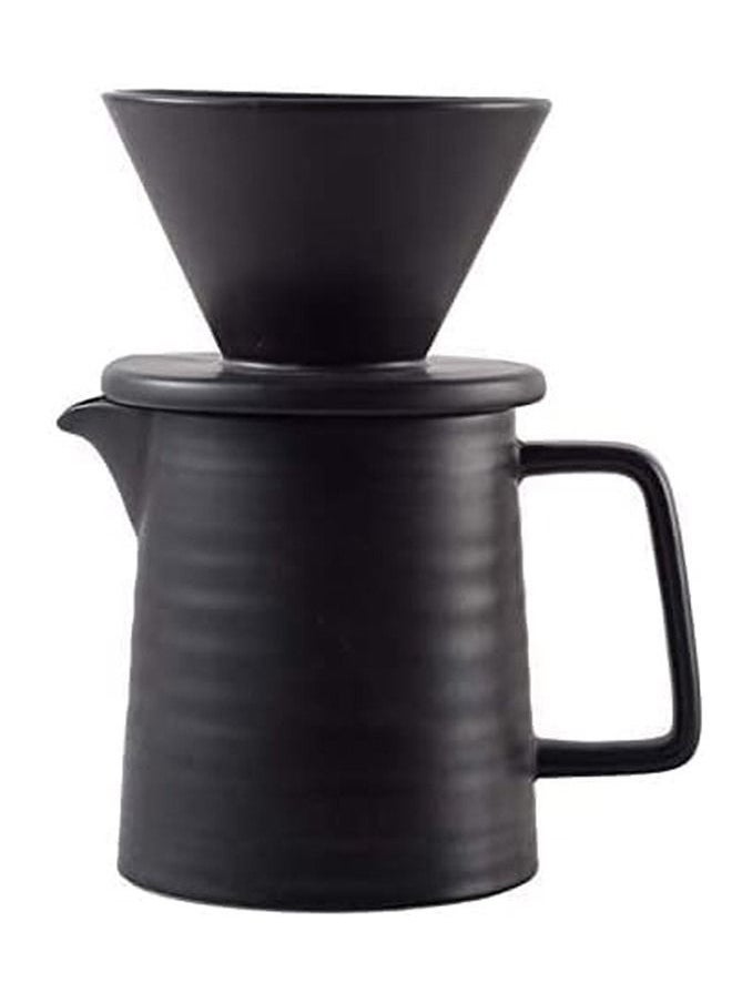Pour Over Coffee Maker Set, Ceramic Pourover Dripper and Decanter, V60 Filter Drip Brewer Pot