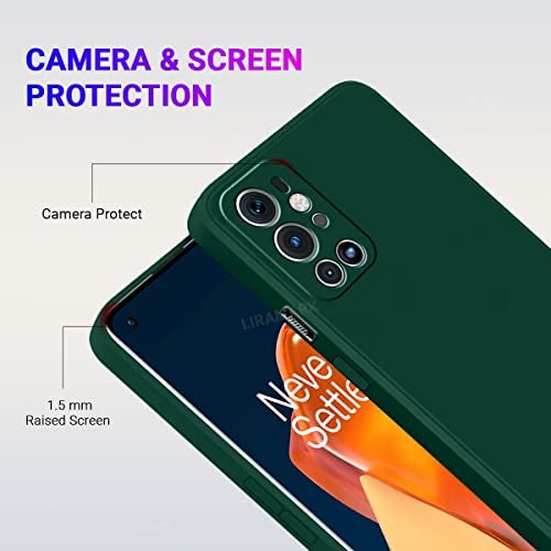 LIRAMARK Silicone Soft Back Cover Case for OnePlus 9 Pro 5G / 1+9 Pro 5G (Silicone Green) - Image 3