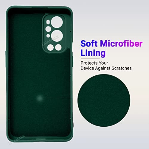 LIRAMARK Silicone Soft Back Cover Case for OnePlus 9 Pro 5G / 1+9 Pro 5G (Silicone Green) - Image 4