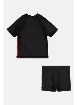 PAW PATROL Kids Boy 2 Pcs Graphic Print T-Shirts And Shorts Swim Sets, Yellow  - Image 2