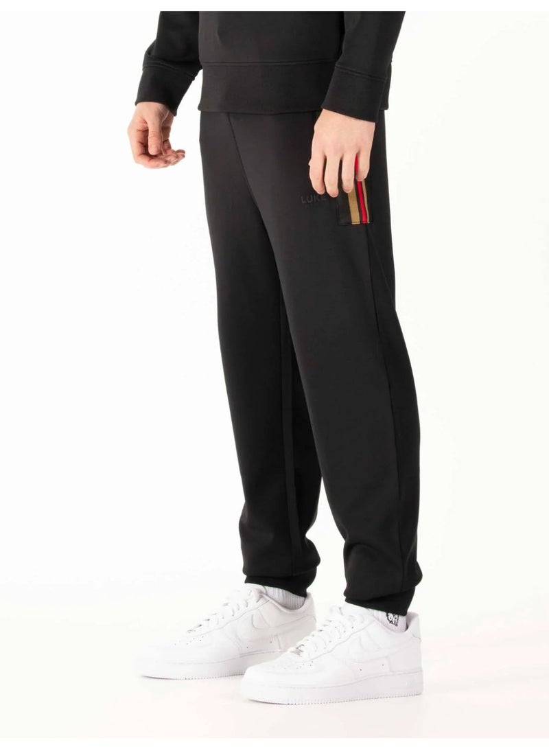 Luke 1977 Black Congo Cuffed Joggers - Image 1
