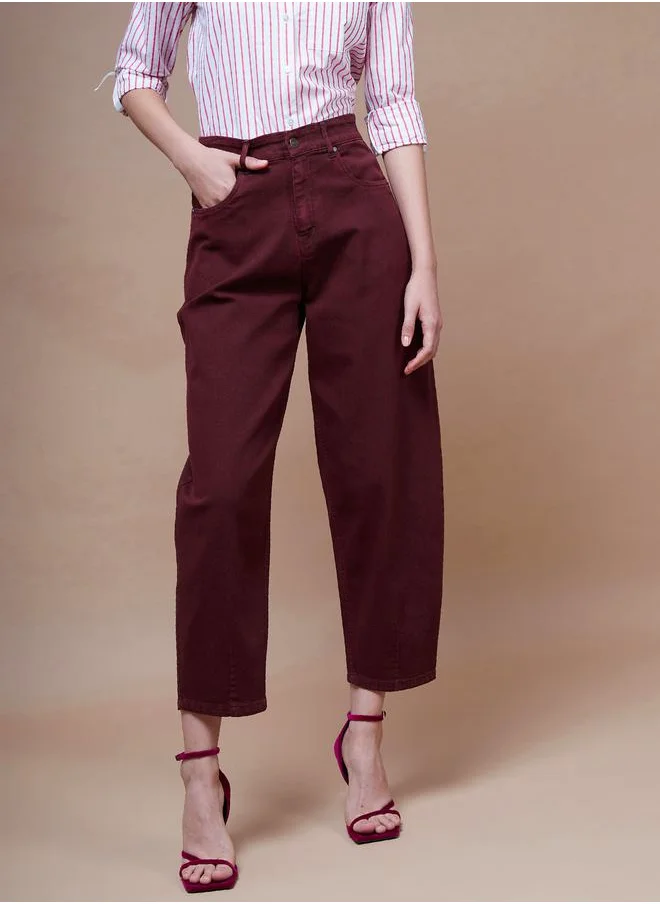 SASSAFRAS High Rise Balloon Fit Jeans by Styli