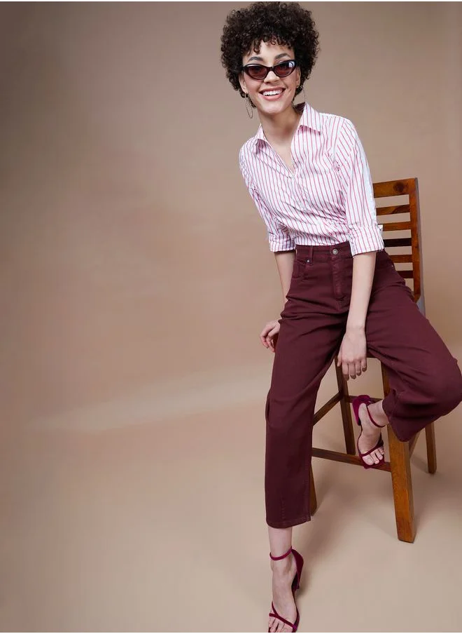 SASSAFRAS High Rise Balloon Fit Jeans by Styli