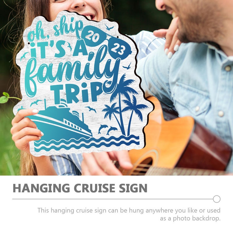 2pcs Trip Wall Hanging Sign Plaque Cruise Theme Hanging Decoration Wall Door Hanging Sign - Image 5