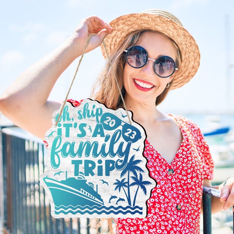 2pcs Trip Wall Hanging Sign Plaque Cruise Theme Hanging Decoration Wall Door Hanging Sign - Image 4