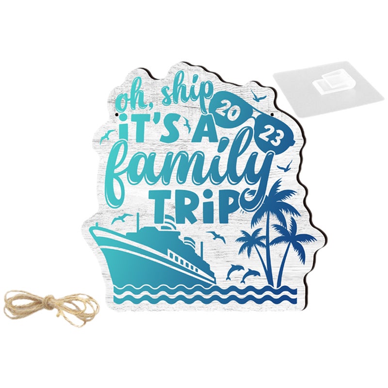 2pcs Trip Wall Hanging Sign Plaque Cruise Theme Hanging Decoration Wall Door Hanging Sign - Image 2