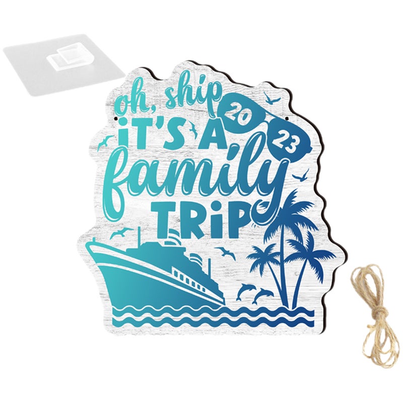 2pcs Trip Wall Hanging Sign Plaque Cruise Theme Hanging Decoration Wall Door Hanging Sign - Image 3