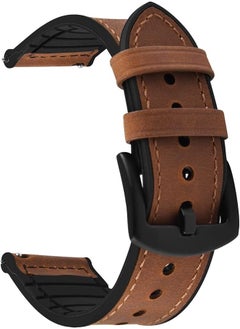 Fullmosa Fullmosa 20mm/22mm Watch Strap, Leather and Meex Smart Watch Strap Compatible with Amazfit/Huawei/Casio/Fossil, for Men and Women 