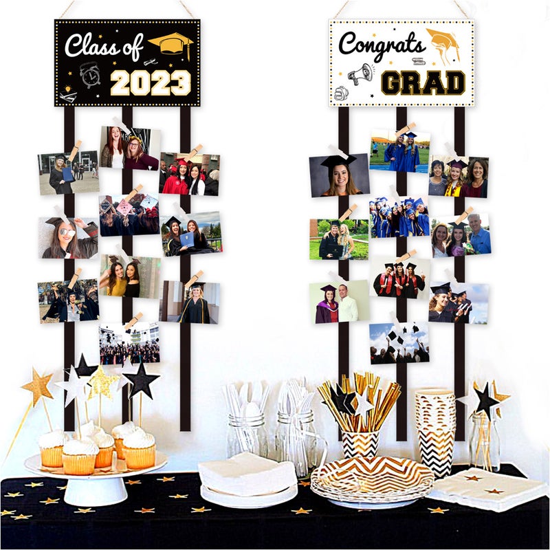 2 Sets of Home Picture Postcard Display Pendant Graduation Photo Hanging Frame Clips - Image 5