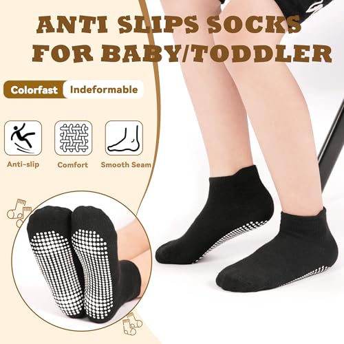 HYCLES 15 Pairs Toddler Socks, Kids Grip Socks for 5-7 years Non Slip Ankle Sock for Baby Boys Girls - Image 3