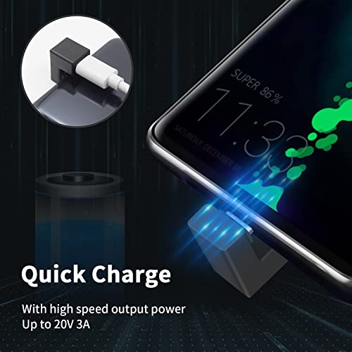 Poyiccot USB C U Shape Adapter, 3-Pack USB C 180 Degree Adapter, 10Gbps USBC to USBC Extension Adapter with (Type-C 3.1 Gen 2) Data Fast Charging Connector for Mobile Phone, Laptop,Galaxy - Image 3