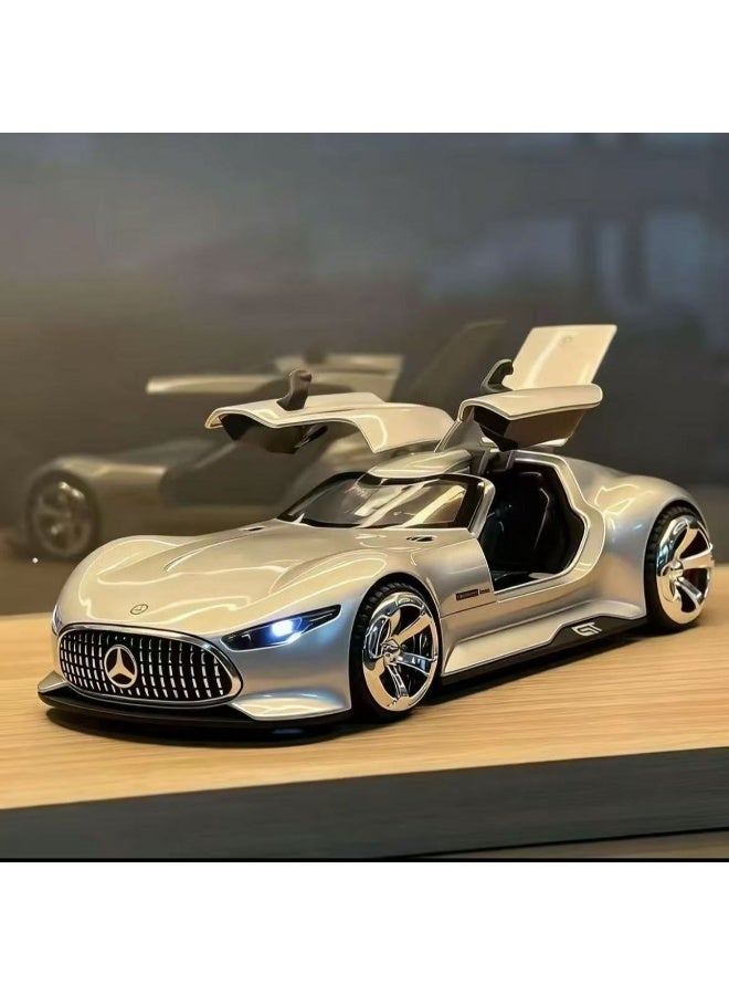 Mercedes-Benz AMG Vision GT Concept – Premium Silver Diecast Model Car with Opening Gullwing Doors, Perfect for Gifts, Office Desk Decoration, Kids’ Rooms, and Collectors - Image 1