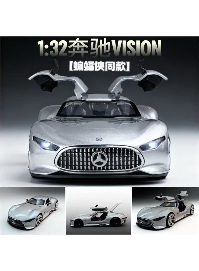 Mercedes-Benz AMG Vision GT Concept – Premium Silver Diecast Model Car with Opening Gullwing Doors, Perfect for Gifts, Office Desk Decoration, Kids’ Rooms, and Collectors - Image 3