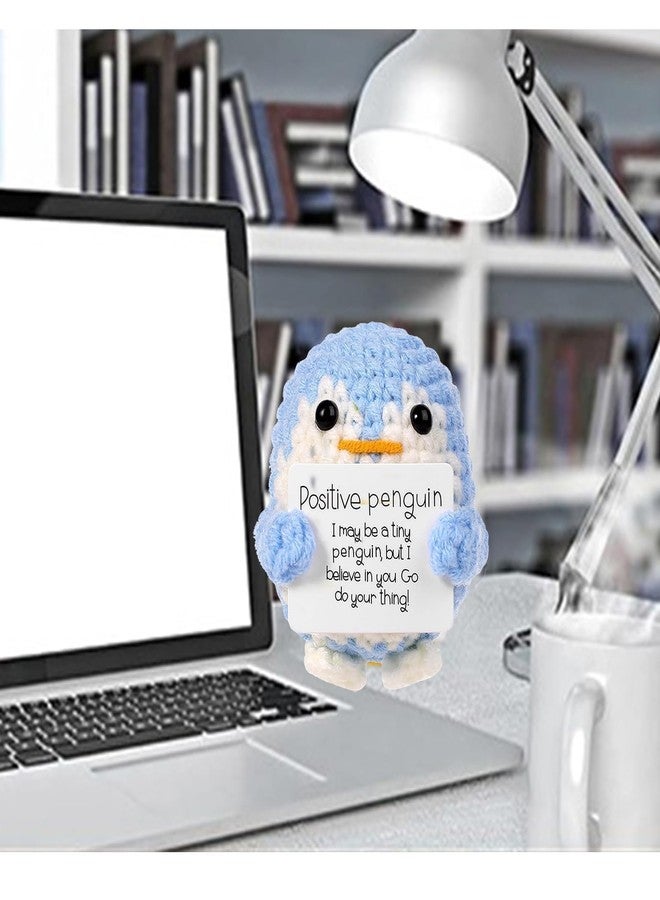 squishy Crochet Toys, Penguin Toy with Encouragement Card, Handmade Crochet Gifts for Desk Decor, Home Decoration, Baby Nursery, Cute Crochet Gifts - Image 4