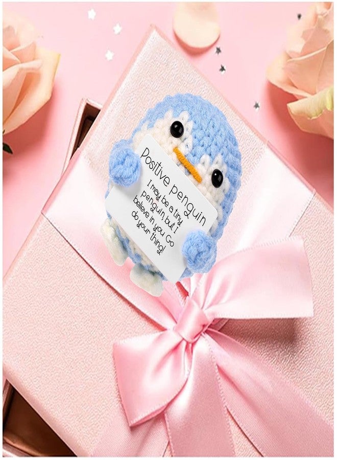 squishy Crochet Toys, Penguin Toy with Encouragement Card, Handmade Crochet Gifts for Desk Decor, Home Decoration, Baby Nursery, Cute Crochet Gifts - Image 2