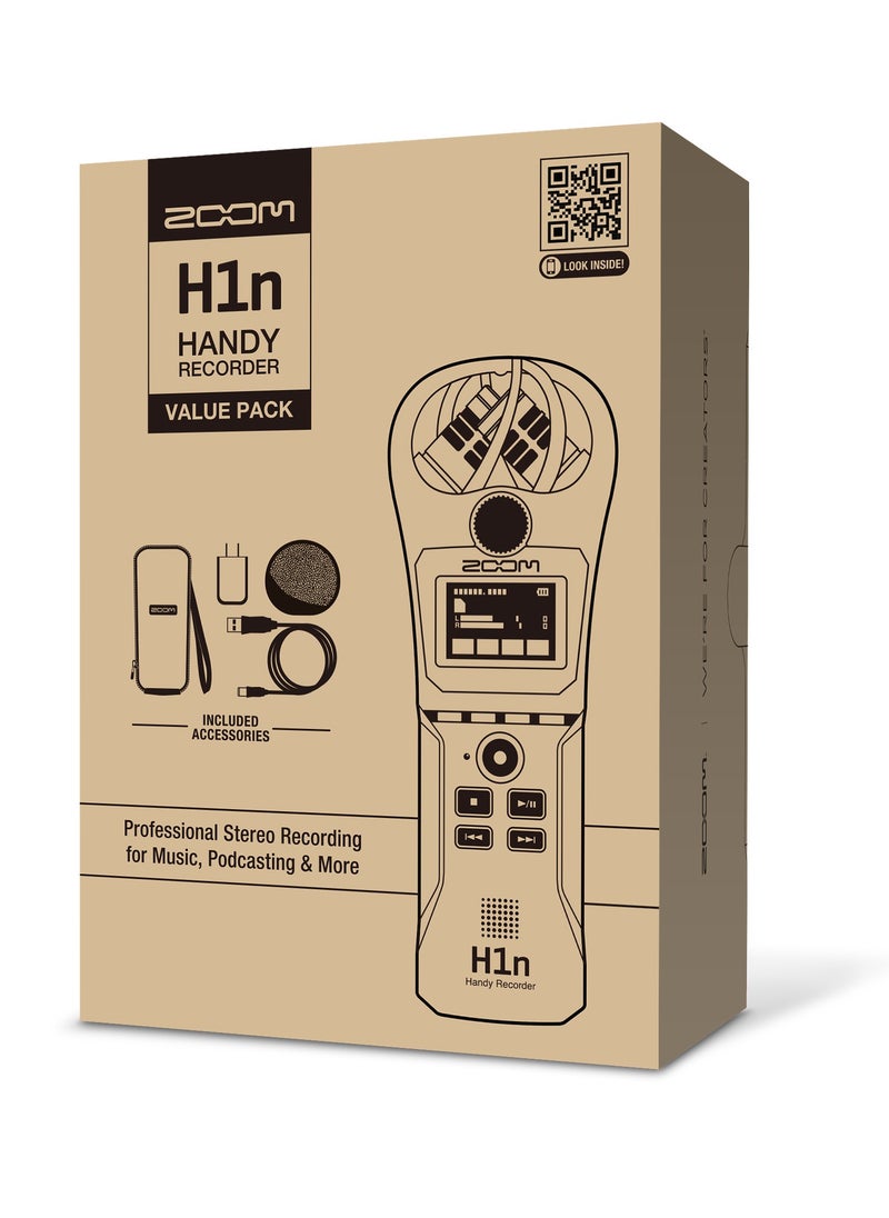 ZOOM - Zoom H1N Handy Recorder With Value Pack-Black - Image 1