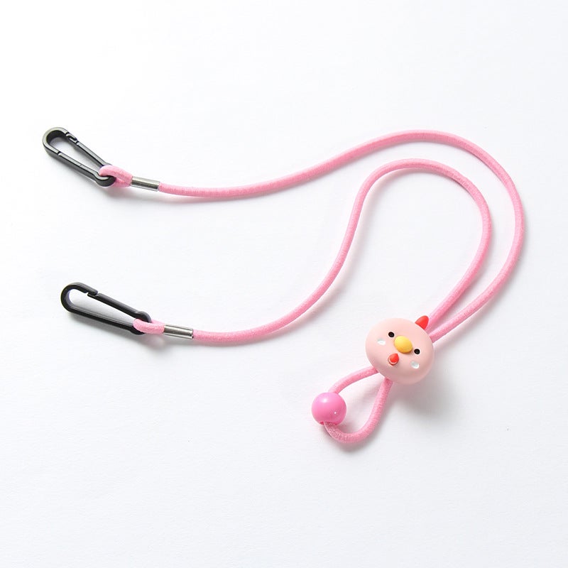Cartoon Kids Mask Lanyard Adjustable Ear Saver 10# Pink Chick - Image 1