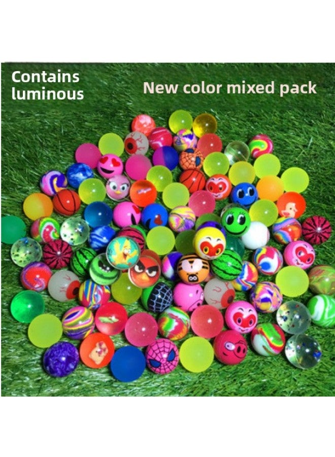 No.32 Bouncing Ball Solid Rubber Bouncing Ball Bouncing Ball Bouncing Ball Bouncing Ball Children's Egg Twisting Machine Toy Set Up In Front Of The School-Color:100 No. 32 Baseball Printed Bouncy Balls