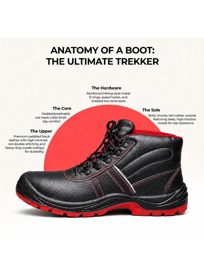 RNS High Ankle Leather Work Shoes, Industrial Safety Footwear, Durable Outsole Design, Comfort Fit, Suitable for Warehouse, Construction and Factory Use for Men - Image 2