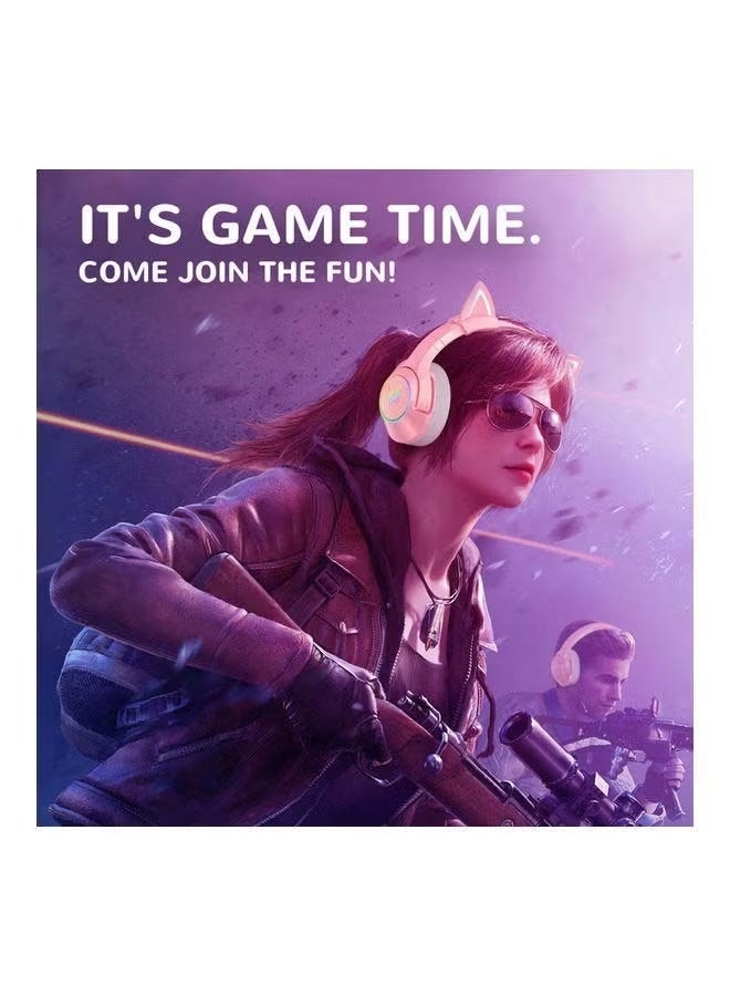 Wired Gaming Headset Removable Cat Ears Headphones with Microphone  - Image 4