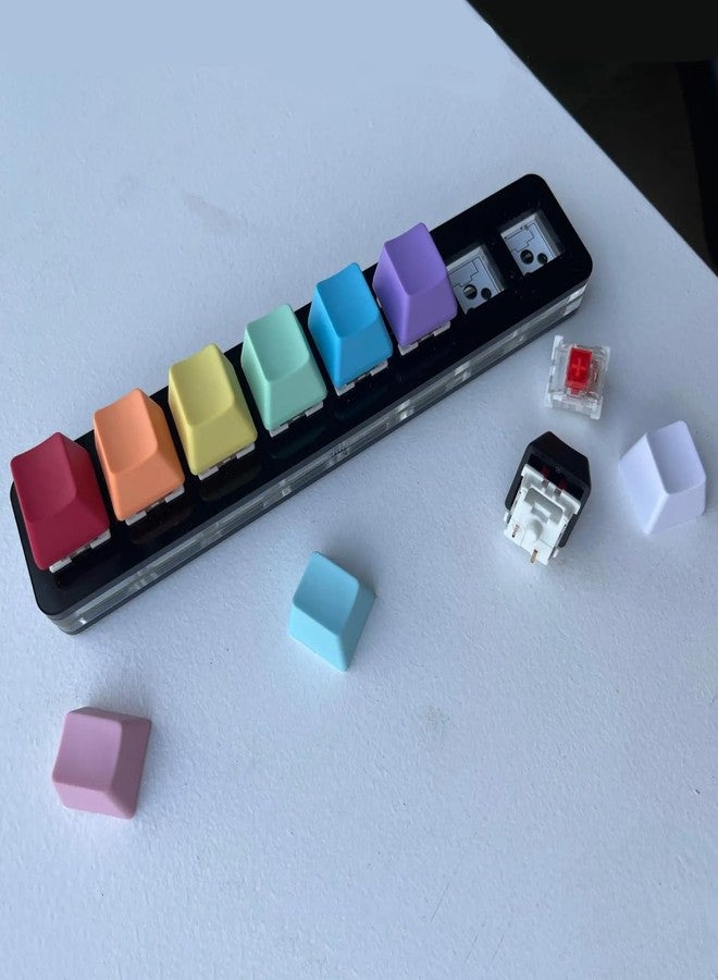 Elacgap OEM Profile Blank Keycaps PBT Rainbow Mixed Colors 1U R4 Keycap for MX switches Mechanical Keyboard (Mixed Colors, 100pcs) - Image 3