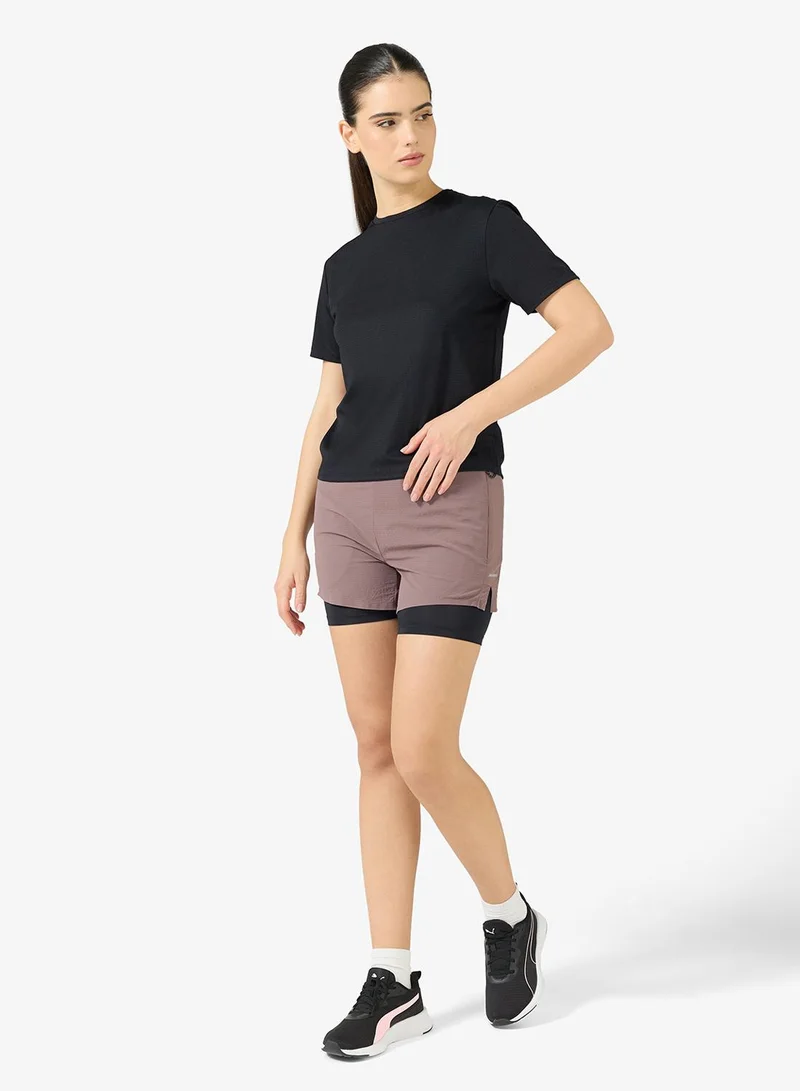 سن اند ساند سبورتس شورت بنمط تنورة أكتيف للنساء