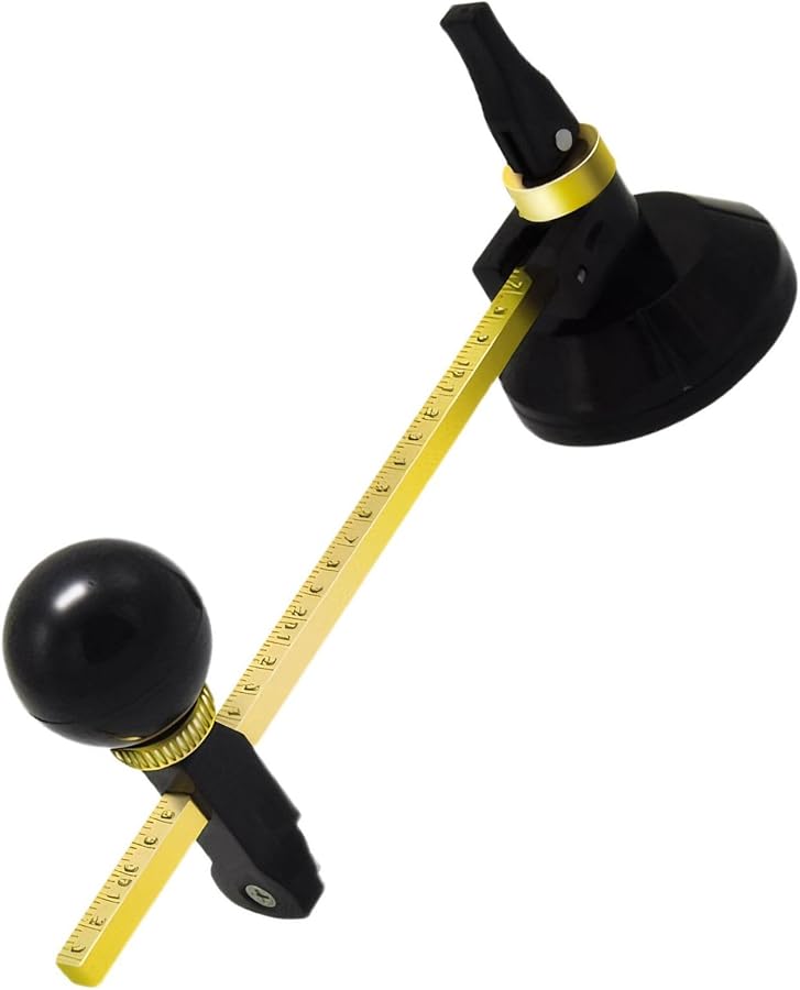 Adjustable Glass Cutting Compass with Scale Markings and Suction Base 19x5 4 cm - Image 2