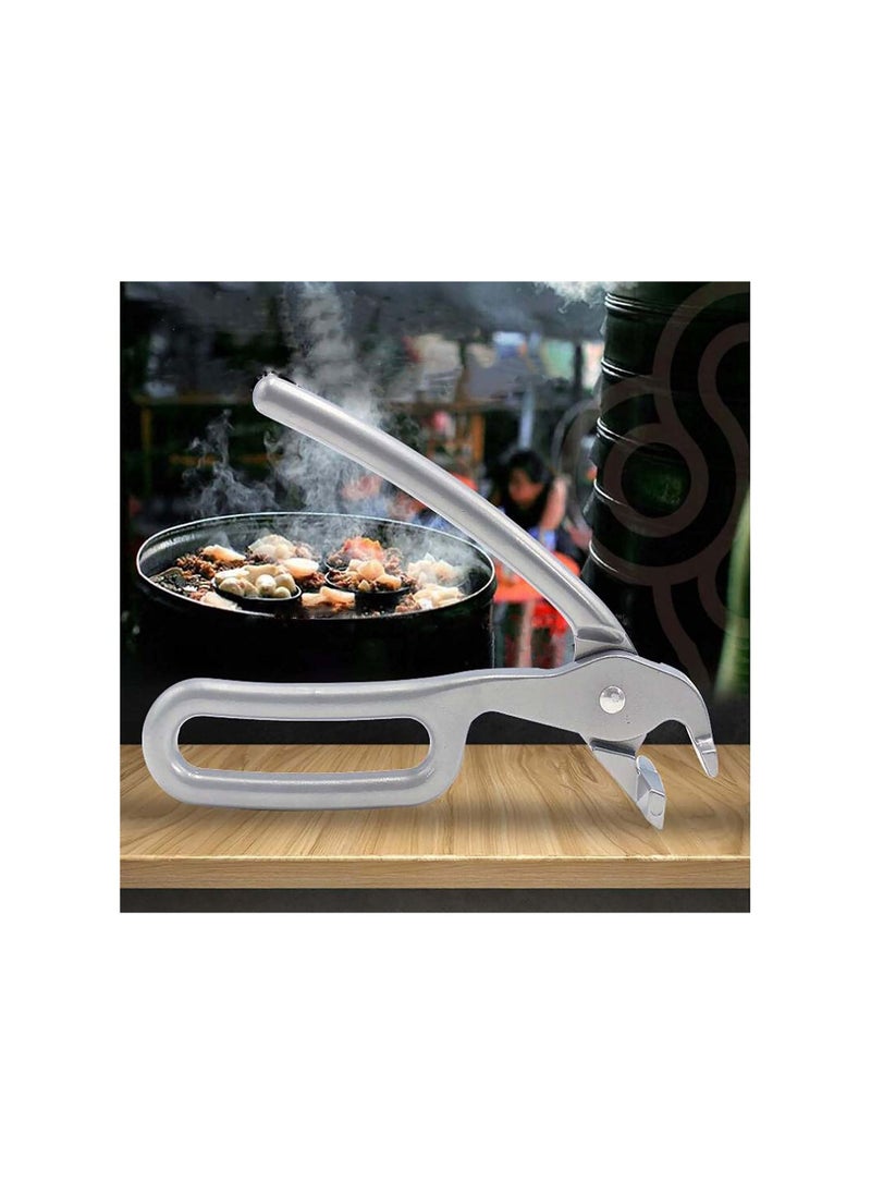 SYOSI Hot Pan Gripper, Pliers Gadget, Cast Aluminum Anti-Scald Baking Pan Gripper Clips Retriever Tongs, for Lifting Hot Plate, Bowls with Food Out, from Microwave, Saved You from Burnt Fingers  - Image 4