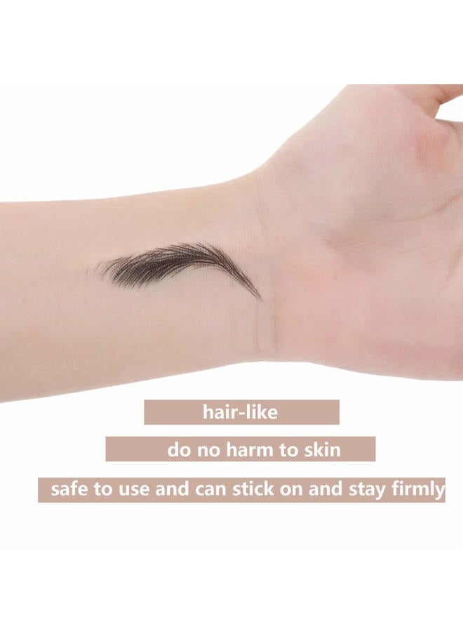 Blulu 6 Sheets 4D Hair-Like Waterproof Eyebrow Tattoos Stickers Eyebrow Transfers Temporary Brow Tattoo Peel Off Grooming Shaping Sticker in Arch Style, 66 Pairs Black(High Arch Eyebrow) - Image 5