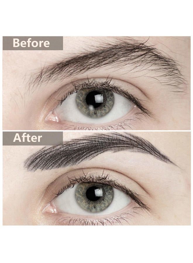 Blulu 6 Sheets 4D Hair-Like Waterproof Eyebrow Tattoos Stickers Eyebrow Transfers Temporary Brow Tattoo Peel Off Grooming Shaping Sticker in Arch Style, 66 Pairs Black(High Arch Eyebrow) - Image 3